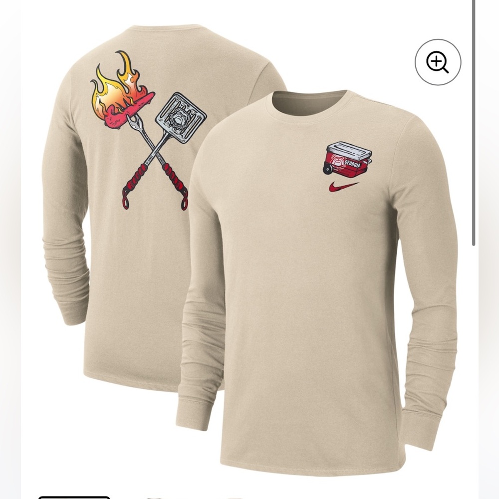 Nike men’s Beige Long-Sleeve Graphic Tee